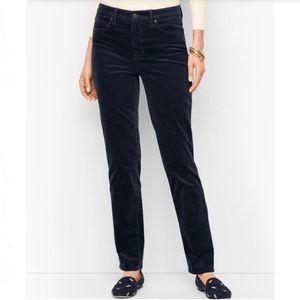 TALBOTS Stretch Corduroy Straight Leg Pants Curvy Fit Navy